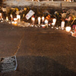Federal Agents Not Permitted on Premises, Alex Pretti Memorial 2 A sign on the ground outside the Alex Pretti Memorial that reads: "Federal agents (ICE, DEA, ATF, or any other agent or agency) may not enter, park, or stage on this property. No trespassing. Violators will be prosecuted."