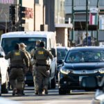 Border Patrol and Bystanders, Minneapolis 4 Border Patrol officers take someone into custody on Lake Street in Minneapolis on January 14, 2026.