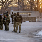Federal Bureau Of Prisons outside the Whipple Building 4 Protests continue outside the Whipple federal building just outside of Minneapolis where today the facility is being guarded by United States Bureau of Prisons. Previously, this was the United States Border Patrol.