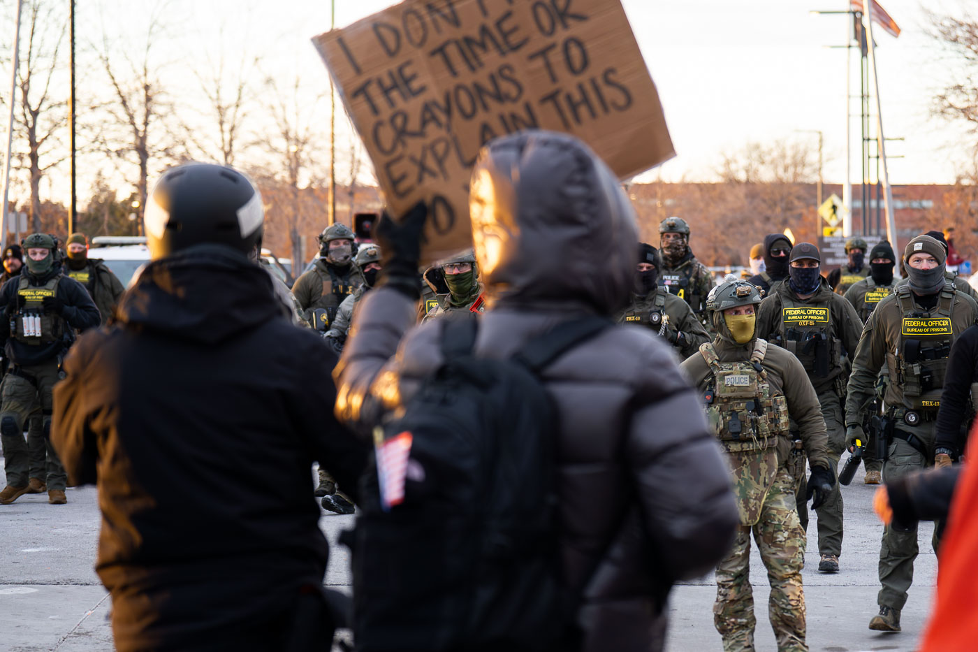 Federal Officer Bureau of Prisons at Minneapolis Protest