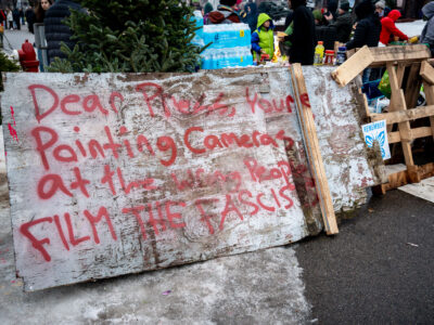 Minneapolis Protest Sign: Film The Fascists
