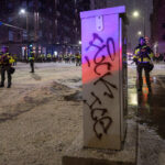 FUCK ICE and Minnesota State Conservation Officers 1 State officers made about 15-20 arrests in downtown Minneapolis following a "noise demo" at what protesters believe is a hotel ICE agents are staying at.