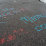 Get The Fuck Out, Minneapolis 1 Graffiti on the street where Renee Good was killed by an ICE agent on January 7, 2026.