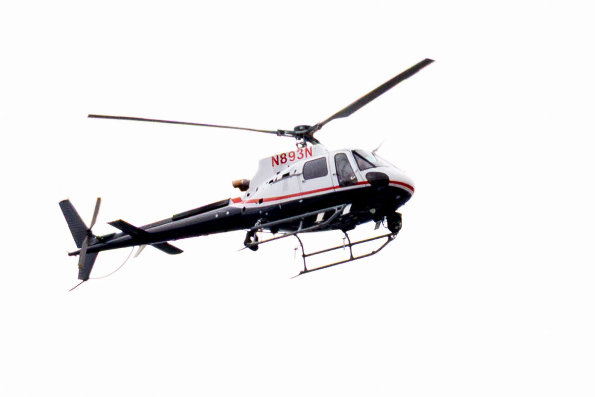 Department of Homeland Security helicopter N893N over Minneapolis on January 15, 2026