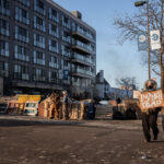 Impeach Trump, Nicollet Ave Minneapolis 4 Street barricades on Nicollet Ave after the shooting death of Alex Pretti. He was shot to death earlier in the day by ICE agents. He is the second person shot and killed by ICE agents in the last month in Minneapolis.