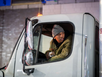 Semi Truck Driver at Minneapolis Immigration Protest, Jan 2026