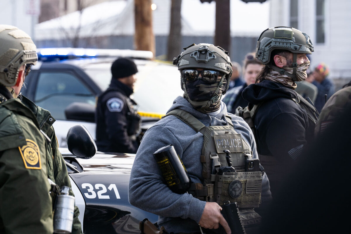 Portland Avenue and 34th Street in South Minneapolis where City of Minneapolis officials have confirmed an ICE agent shot an observer.A neighbor who saw what happened told local MPR news: "She was trying to turn around, and the ICE agent was in front of her car, and he pulled out a gun and put it right in — like, his midriff was on her bumper — and he reached across the hood of the car and shot her in the face like three, four times,”
