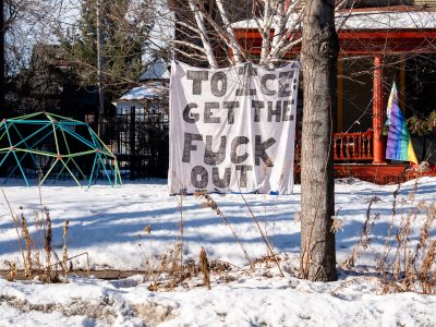 Minneapolis Front Yard Sign: "To ICE: Get The Fuck Out"