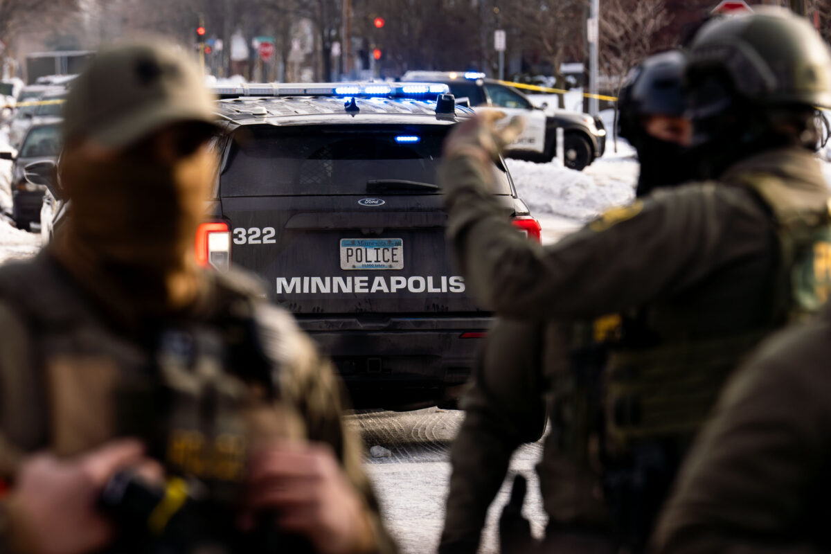 Minneapolis Police Squad Car, Renee Good Crime Scene