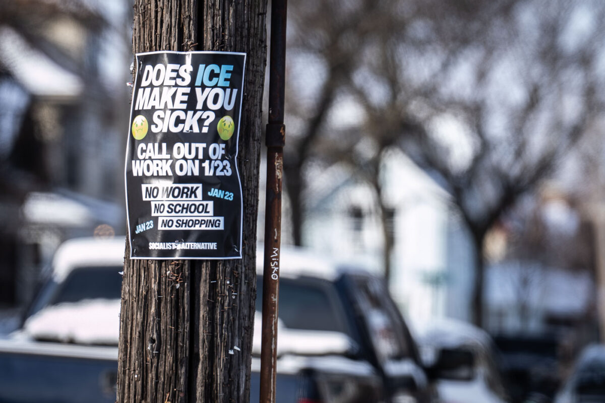 Minneapolis Protest Poster: Call Out of Work on 1/23
