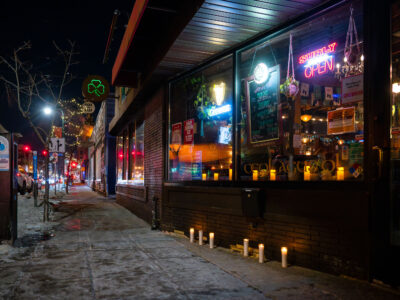 Candles at Morrissey's Irish Pub, Uptown Minneapolis
