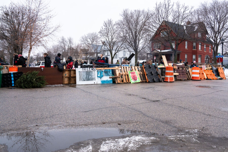Portland Ave Barricades, Minneapolis, Day After ICE Killing