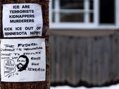 Powderhorn Park Protest Signs Against ICE, Minneapolis