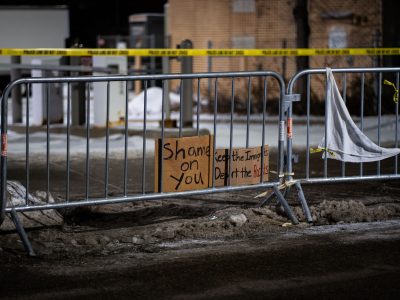 Protest Signs at Whipple Building ICE Facility, Minneapolis