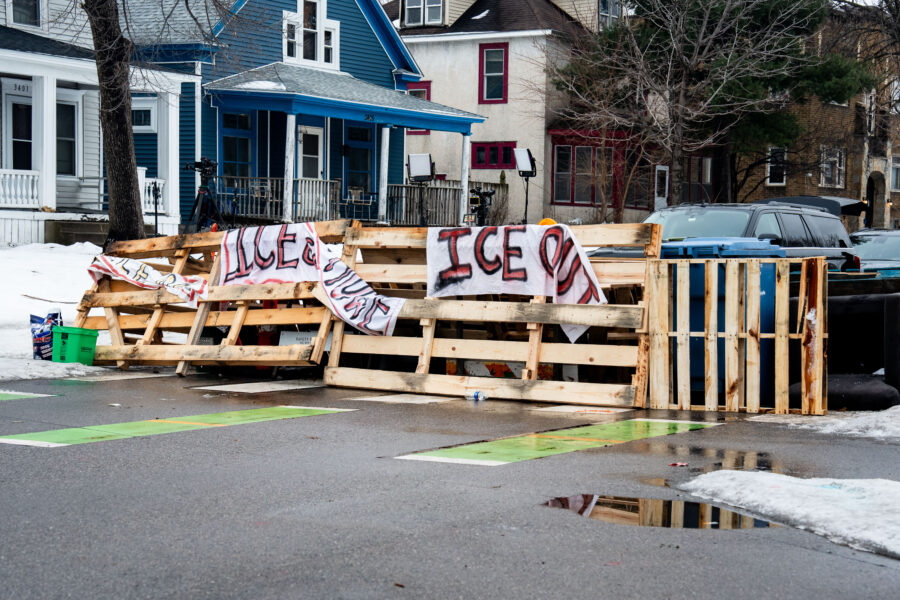 Minneapolis Street Barricades Protest “ICE Out”