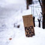 Small Sign, Big Fuck You Trump, Minneapolis 1 Thousands march through South Minneapolis tonight protesting the actions of the thousands of ICE agents that have descended upon the city in the last month.