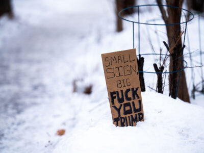 Small Sign, Big Fuck You Trump, Minneapolis