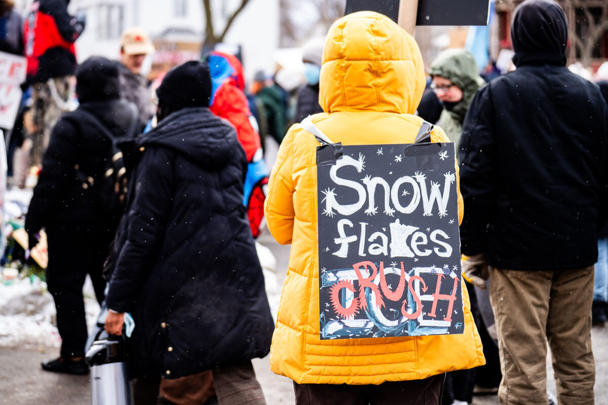 Thousands march through South Minneapolis tonight protesting the actions of the thousands of ICE agents that have descended upon the city in the last month.