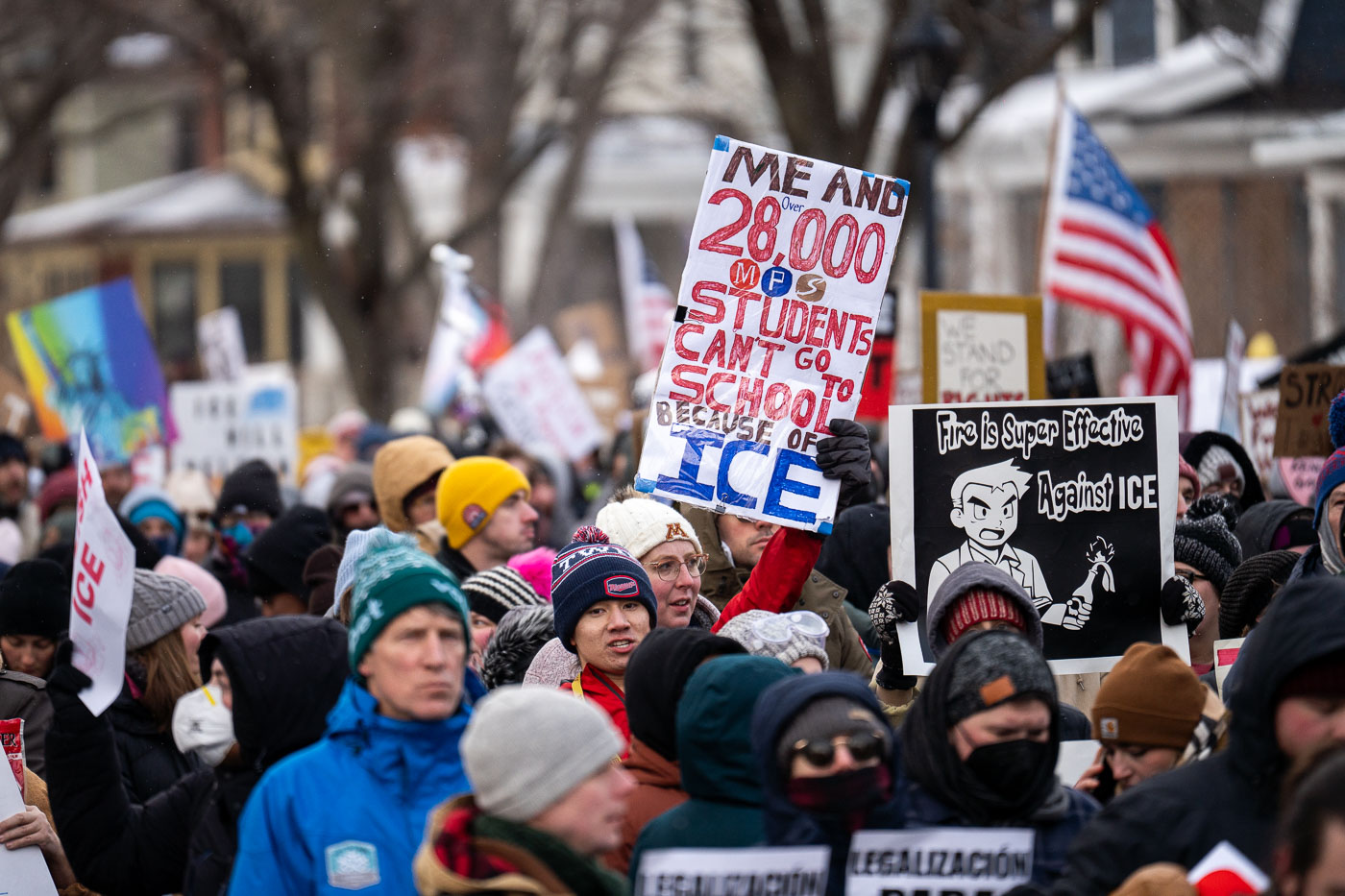 Students can't go to school, Minneapolis