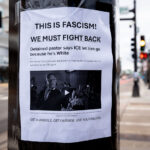 This is Fascism, We Must Fight Back, Minneapolis 4 Protest sign on a pole at Lake Street and Girard Avenue in Uptown Minneapolis on January 13, 2026. The signs read:THIS IS FASCISM!WE MUST FIGHT BACKDetained pastor says ICE let him go because he’s WhiteRev. Kenny Callaghan was detained the morning Renee Good was shot and killed by an ICE agent.GET A WHISTLE, GET OUTSIDE, USE YOUR RIGHTS.