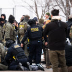 US Bureau Of Prisons arrest in Minneapolis 1 Protests continue outside the Whipple federal building just outside of Minneapolis where today the facility is being guarded by United States Bureau of Prisons. Previously, this was the United States Border Patrol.