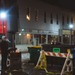 Warming hands at Alex Pretti Street Barricades 1 Blockaded roads near where Alex Pretti was shot and killed by Border Patrol officers earlier in the day in Minneapolis on January 24, 2026.