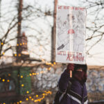 Protest sign at scene of Alex Pretti killing, Minneapolis 2 WE BEAT EM BEFORE WE'LL BEAT EM AGAIN!!!