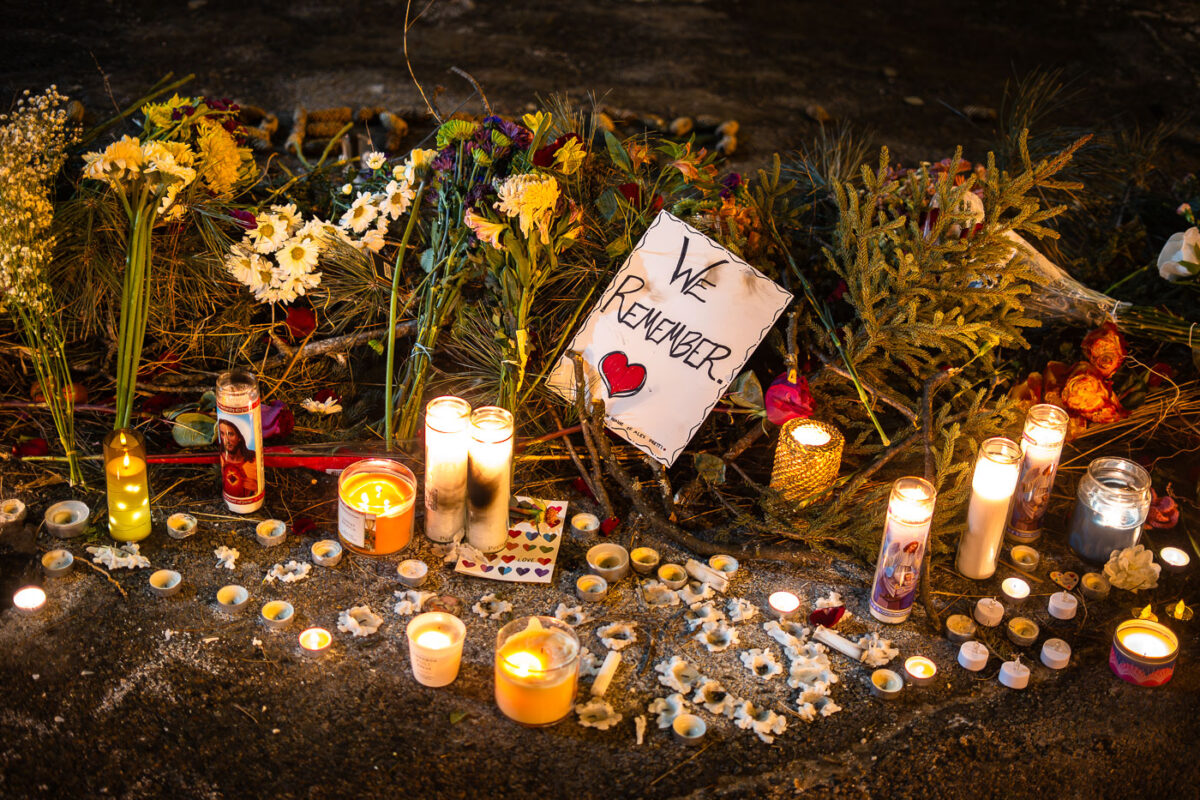 We Remember, In Honor Of Alex Pretti sign seen at his memorial in Minneapolis on January 24, 2026.Pretti was shot and killed by Border Patrol officers earlier in the day.