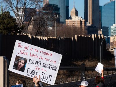 Minneapolis protest sign against Kristi Noem