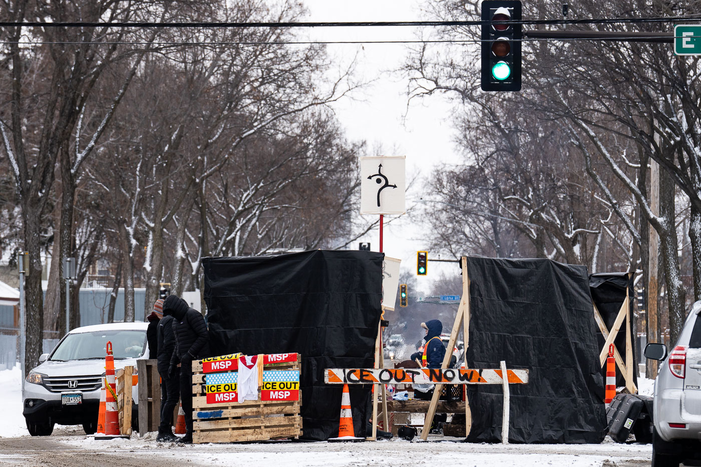 Filter Blockade in South Minneapolis on February 1