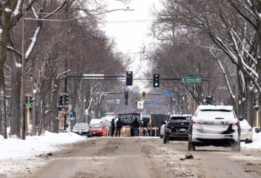 Some in South Minneapolis have created what they call “filter blockades” on Cedar Ave. A handout says the roundabout like blockade is meant to bring neighbors together to strategize against ICE while also identifying traffic coming into the area.

Minneapolis February 1, 2026