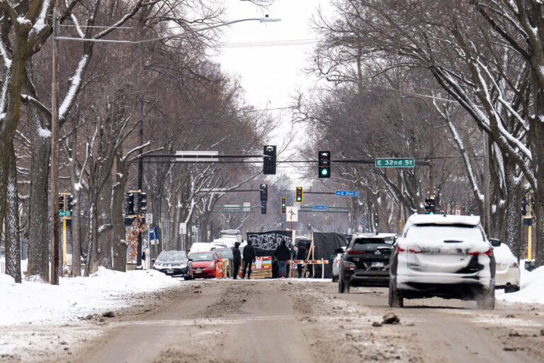 Filter Blockade on Cedar Ave in Minneapolis 1 Some in South Minneapolis have created what they call “filter blockades” on Cedar Ave. A handout says the roundabout like blockade is meant to bring neighbors together to strategize against ICE while also identifying traffic coming into the area.Minneapolis February 1, 2026