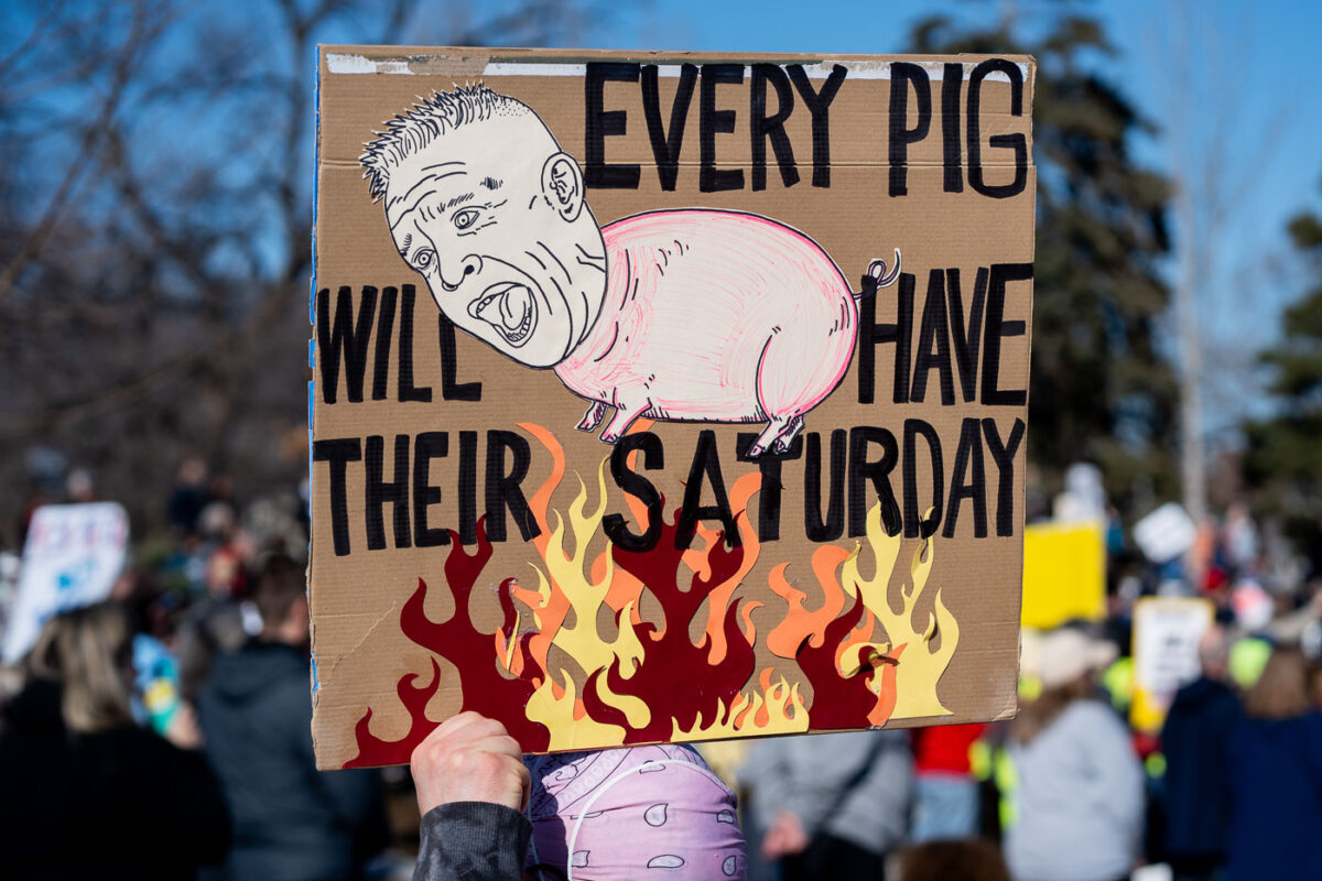 Today in Minneapolis, those demanding justice for everyone shot and/or killed by federal agents over the last 2 months, protesters marched from Stewart Park to the memorial of Alex Pretti.
Pretti was shot and killed by border patrol agents while he was unarmed on January 24, 2026. Video shows agents removing a gun from Pretti prior to shots being fired.
The “Day Out For Democracy” rally and march was organized by Minnesota AFL-CIO.