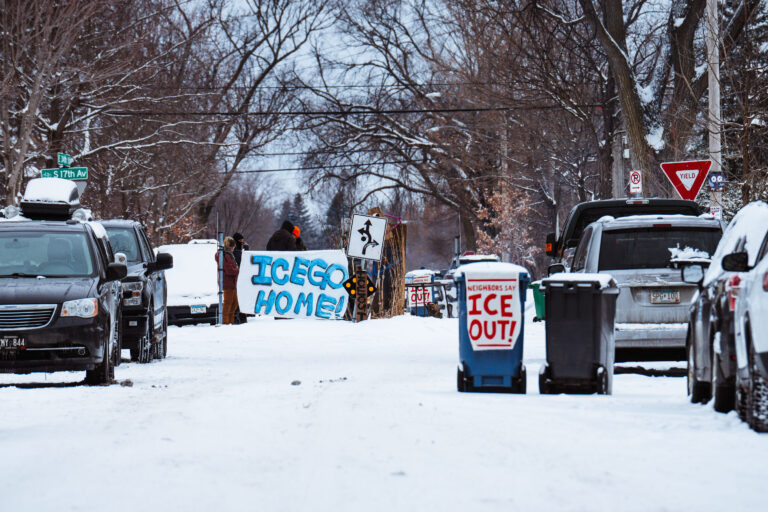 ICE GO HOME Filter Blockade 4 Filter blockade in South Minneapolis