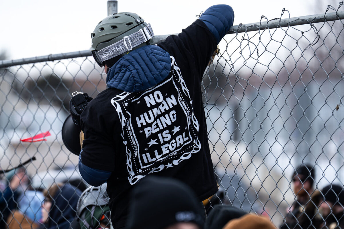 This afternoon at the Whipple building where expired dicks were being thrown at ICE vehicles and those believed to be agitators. The building has been used as a “base” for the thousands of federal agents that have arrived in Minnesota as well as a holding center for those detained.
The area has been a place of protest since December.