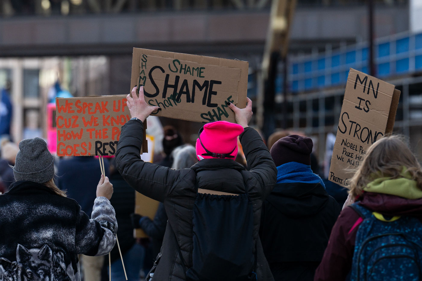 SHAME SHAME SHAME Anti-Ice Protest Sign Minneapolis