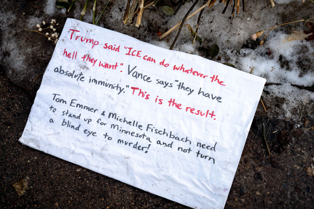 Trump said “ICE can do whatever the hell they want”. Vance says they have absolute immunity.” This is the result.
Tom Emmer & Michelle Fischbach need to stand up for Minnesota and not turn a blind eye to mvrder!