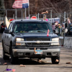 Truck with dicks thrown at it in Minneapolis 4 This afternoon at the Whipple building where expired dicks were being thrown at ICE vehicles and those believed to be agitators. The building has been used as a “base” for the thousands of federal agents that have arrived in Minnesota as well as a holding center for those detained.The area has been a place of protest since December.