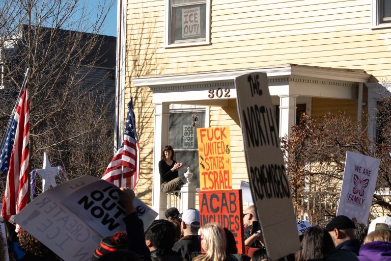 Protesters march in Minneapolis demanding ICE removal and justice for those killed by federal agents.