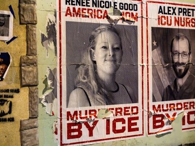 Minneapolis: "Murdered by ICE" Posters for Renee Good and Alex Pretti
