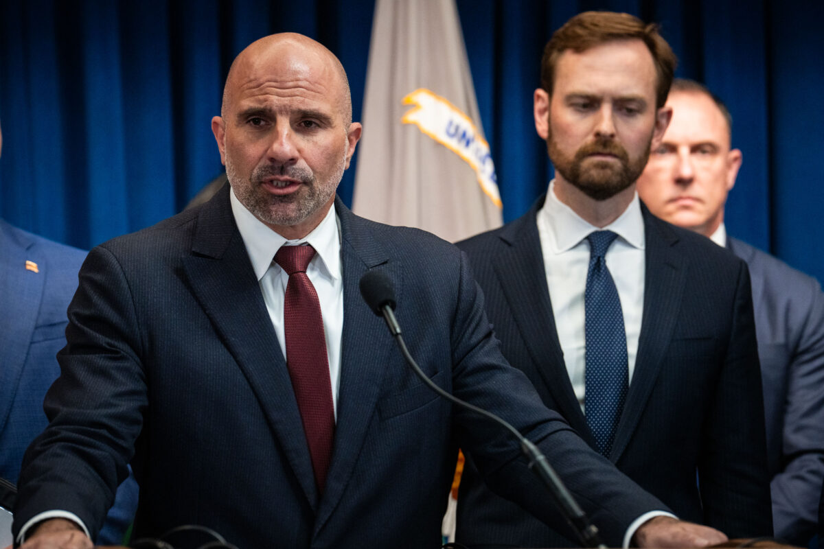 Deputy Director of the FBI Christopher Raia speaks in Minneapolis