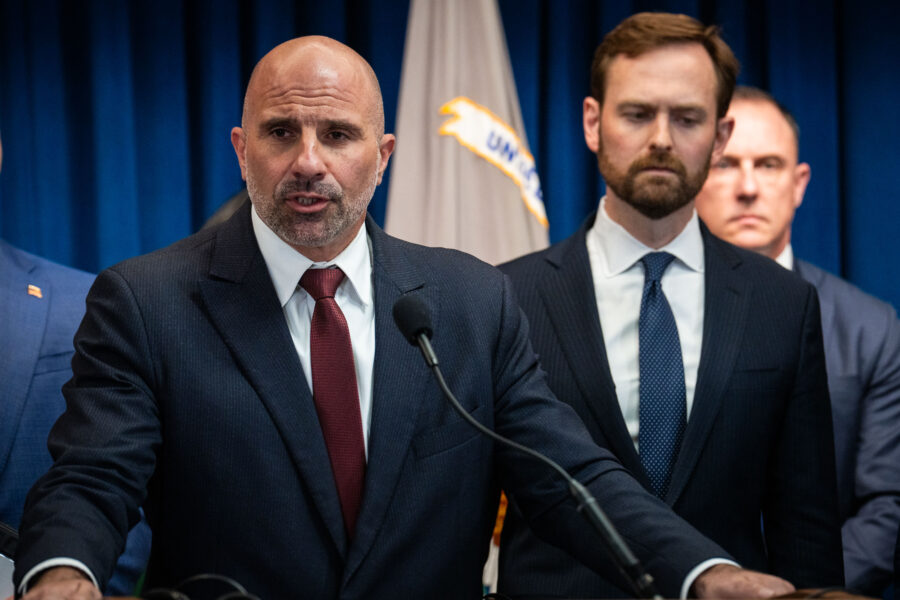 Deputy Director of the FBI Christopher Raia speaks in Minneapolis