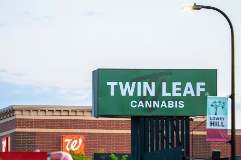 Drug Stores in Uptown Minneapolis 1 Twin Leaf Cannabis store sign in Minneapolis