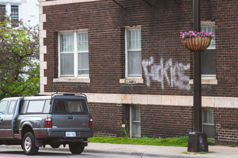 FUCK ICE on an apartment building in Minneapolis 2 FUCK ICE on an apartment building in Minneapolis