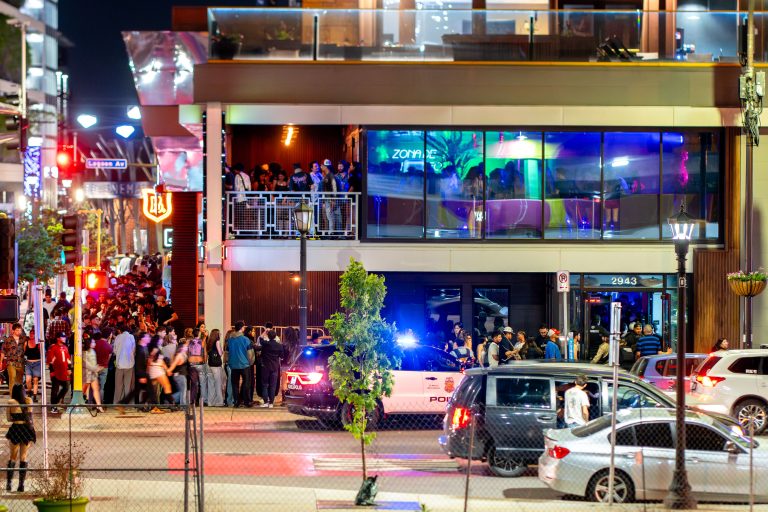 Long Lines at Uptown Minneapolis nightclubs 3 People wait to get into Rumba Nightclub in Minneapolis