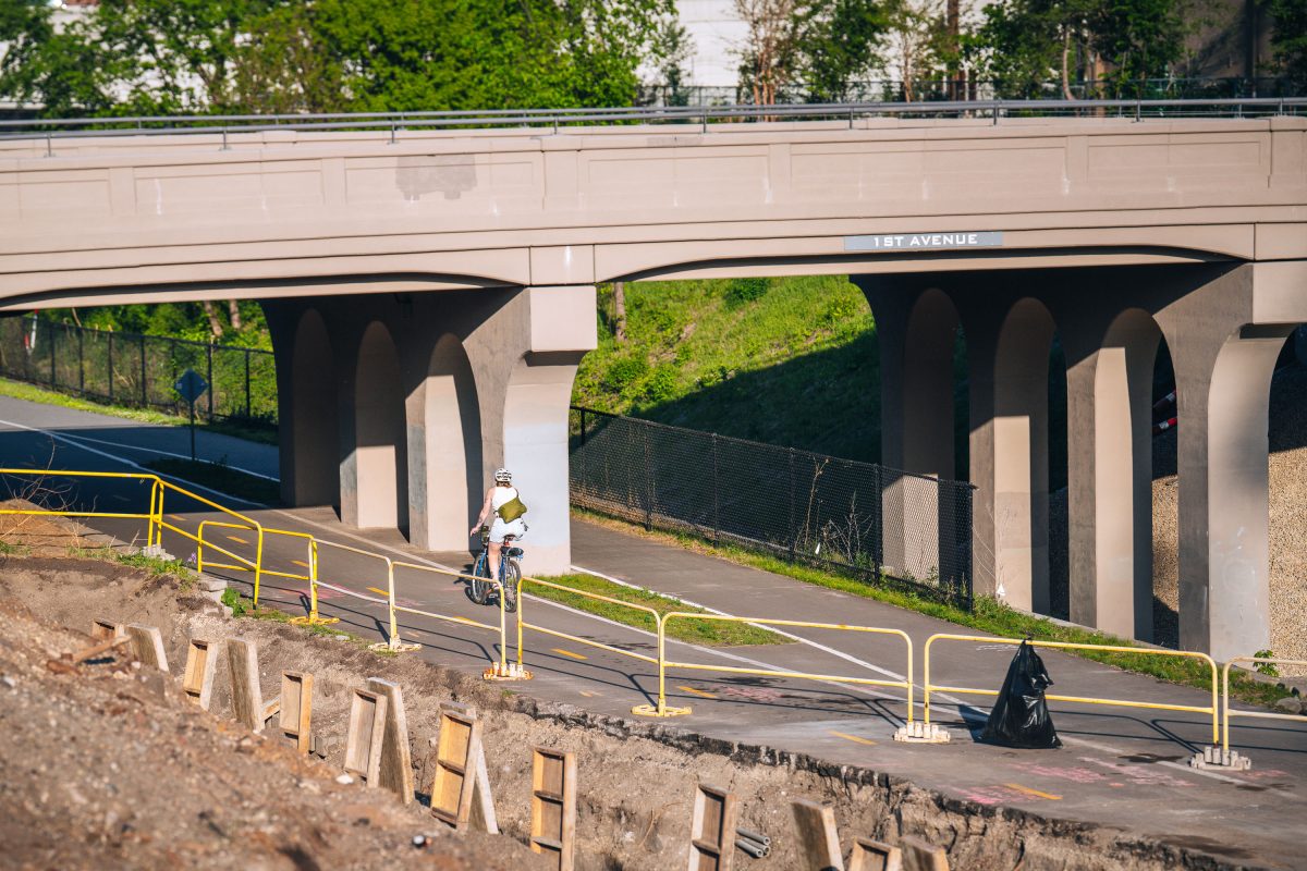 Midtown Greenway and Nicollet Avenue Construction, Minneapolis