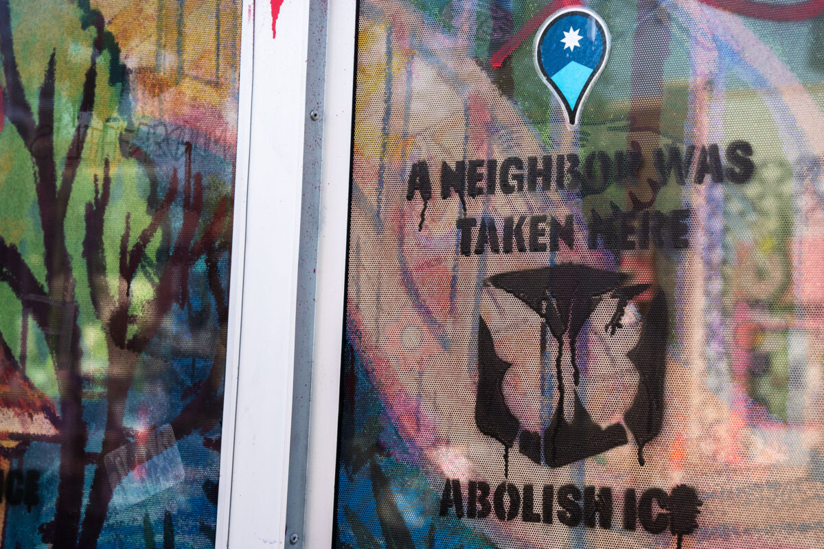 Neighbor was taken here stencil in Minneapolis