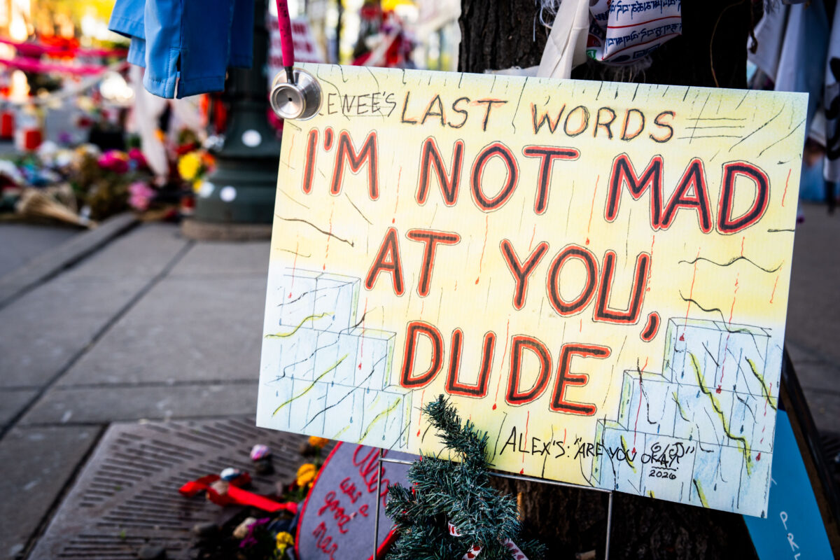 Renee Good’s Last Words Protest Sign, Minneapolis