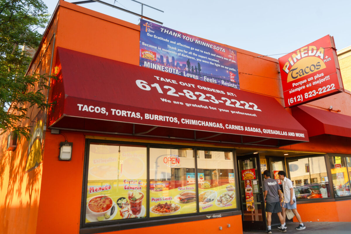 Thank you message from Pineda Tacos in South Minneapolis