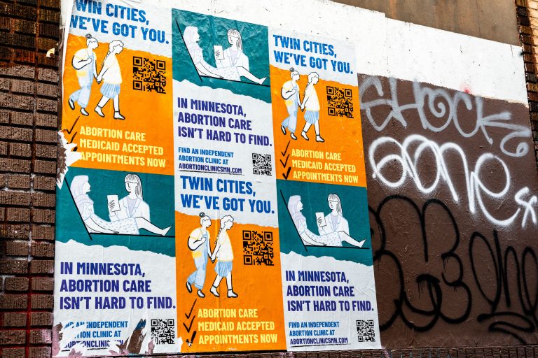 Abortion Care posters seen in Minneapolis
